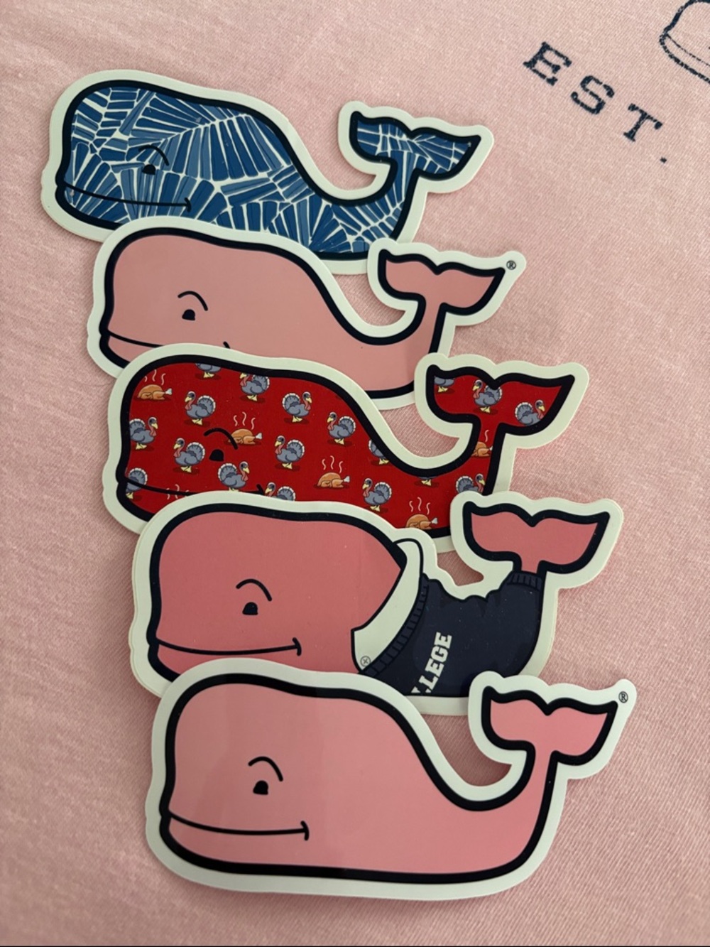 Vineyard Vines Pink Tee with Navy Logo-Firm price - Picture 2 of 6